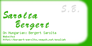 sarolta bergert business card